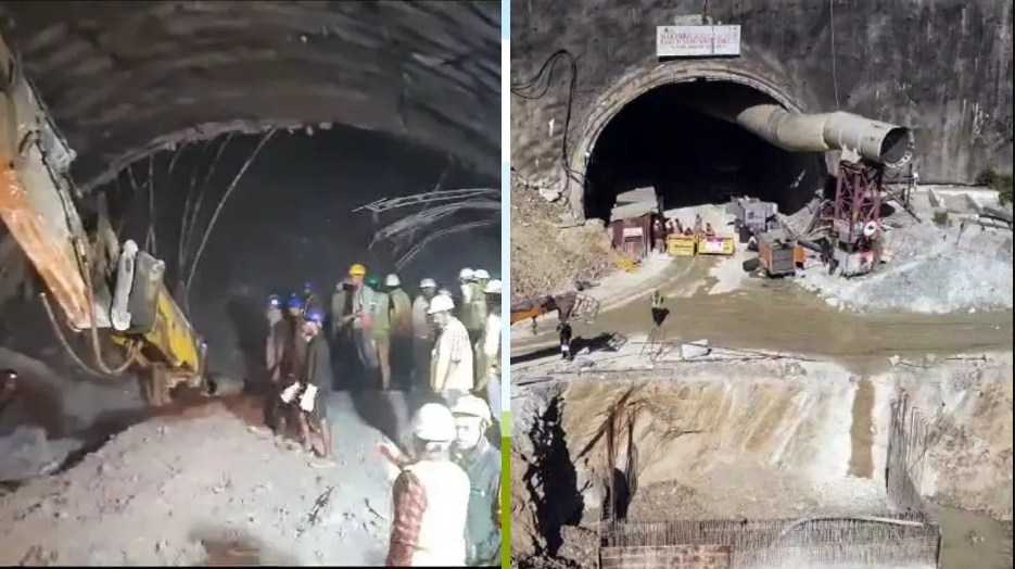 Uttarkashi: Chardham ऑल वेदर रोड परियोजना को झटका लगा है क्योंकि भूस्खलन के कारण Silkyara सुरंग का निर्माण कार्य