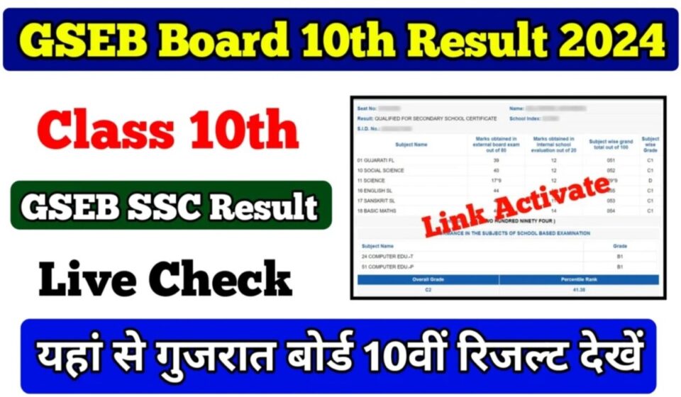 Gujarat Board Class 10th Result 2024: GSEB ने जारी किया परिणाम, छात्रों ने प्रदर्शन किया एक्सेलेंसी
